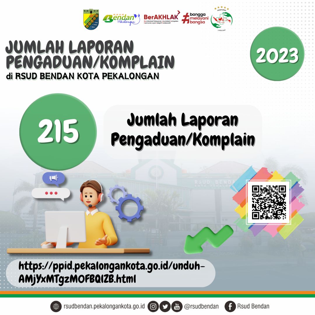 JUMLAH LAPORAN PENGADUAN/KOMPLAIN DI RSUD BENDAN KOTA PEKALONGAN