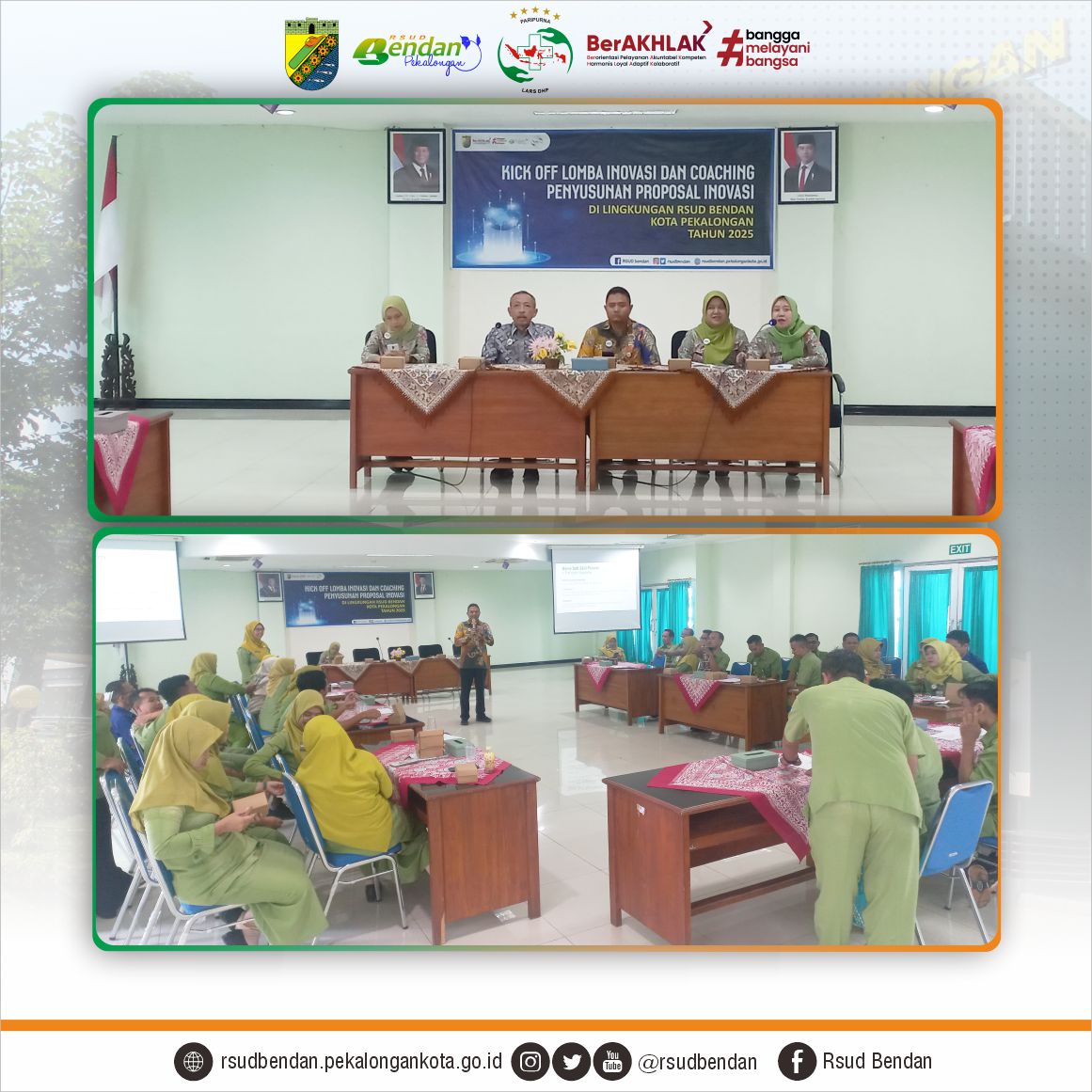COACHING CLINIC PENILAIAN INOVASI DI RSUD BENDAN KOTA PEKALONGAN
