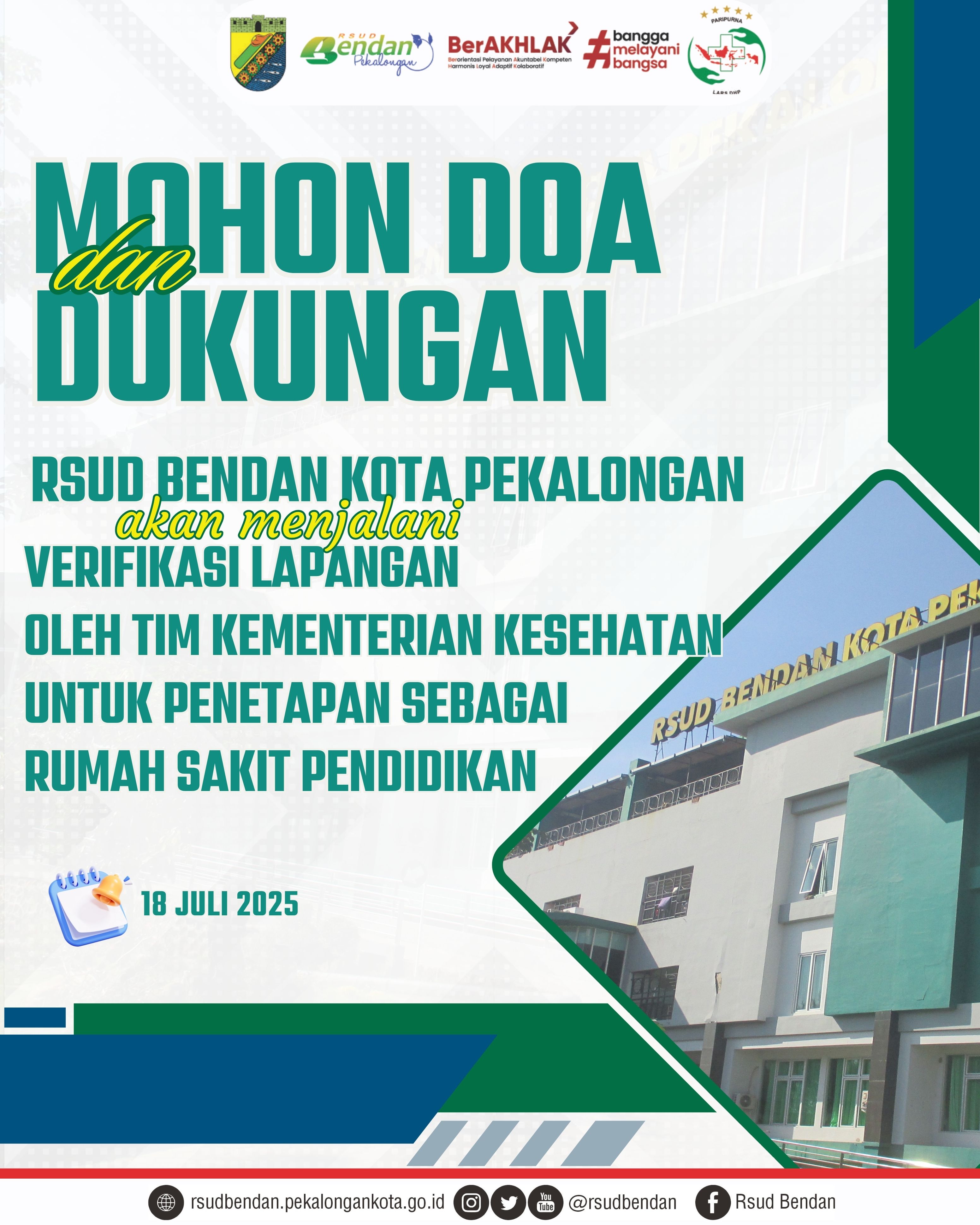 MOHON DOA DAN DUKUNGAN