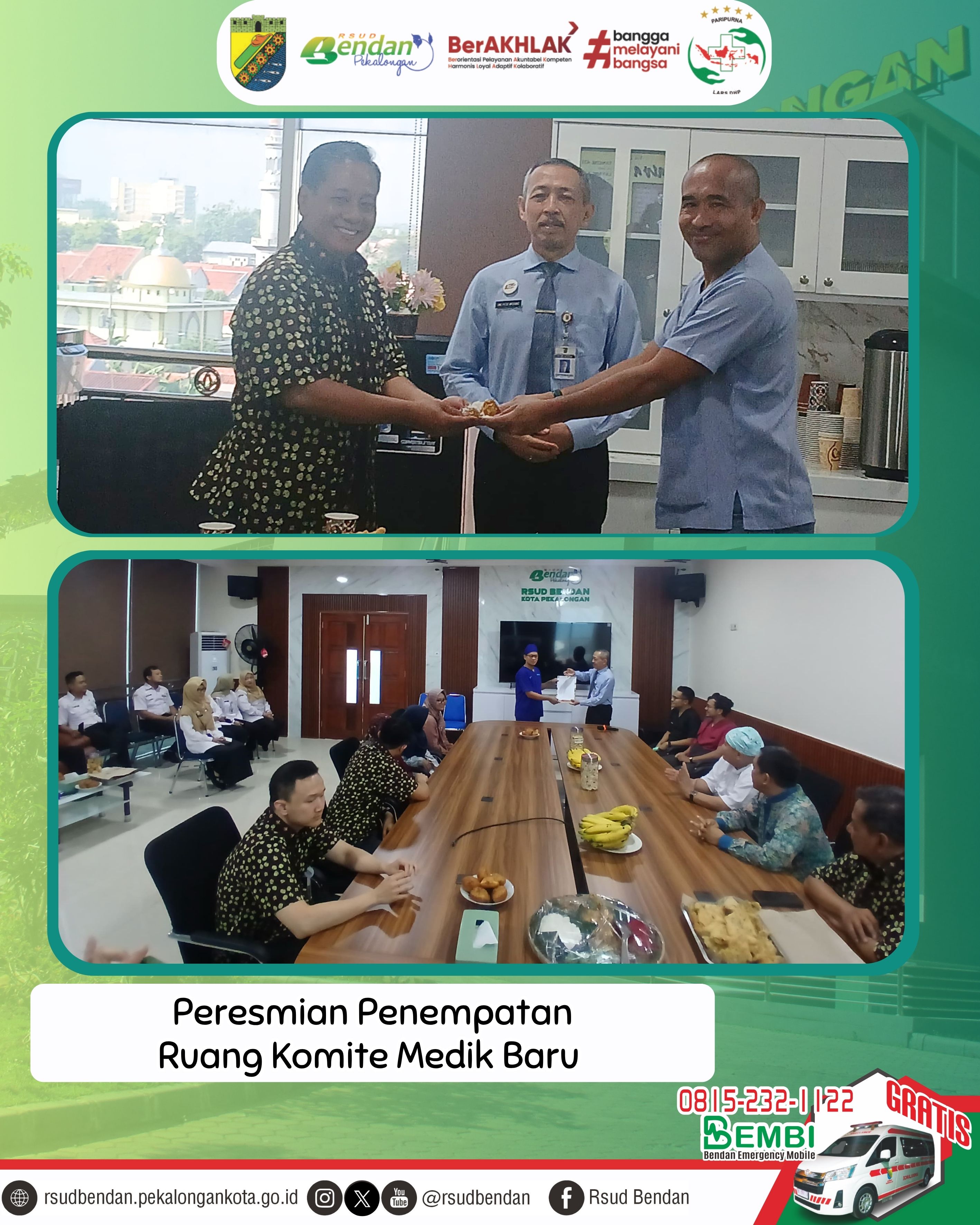 RSUD BENDAN MERESMIKAN RUANG KOMITE BARU