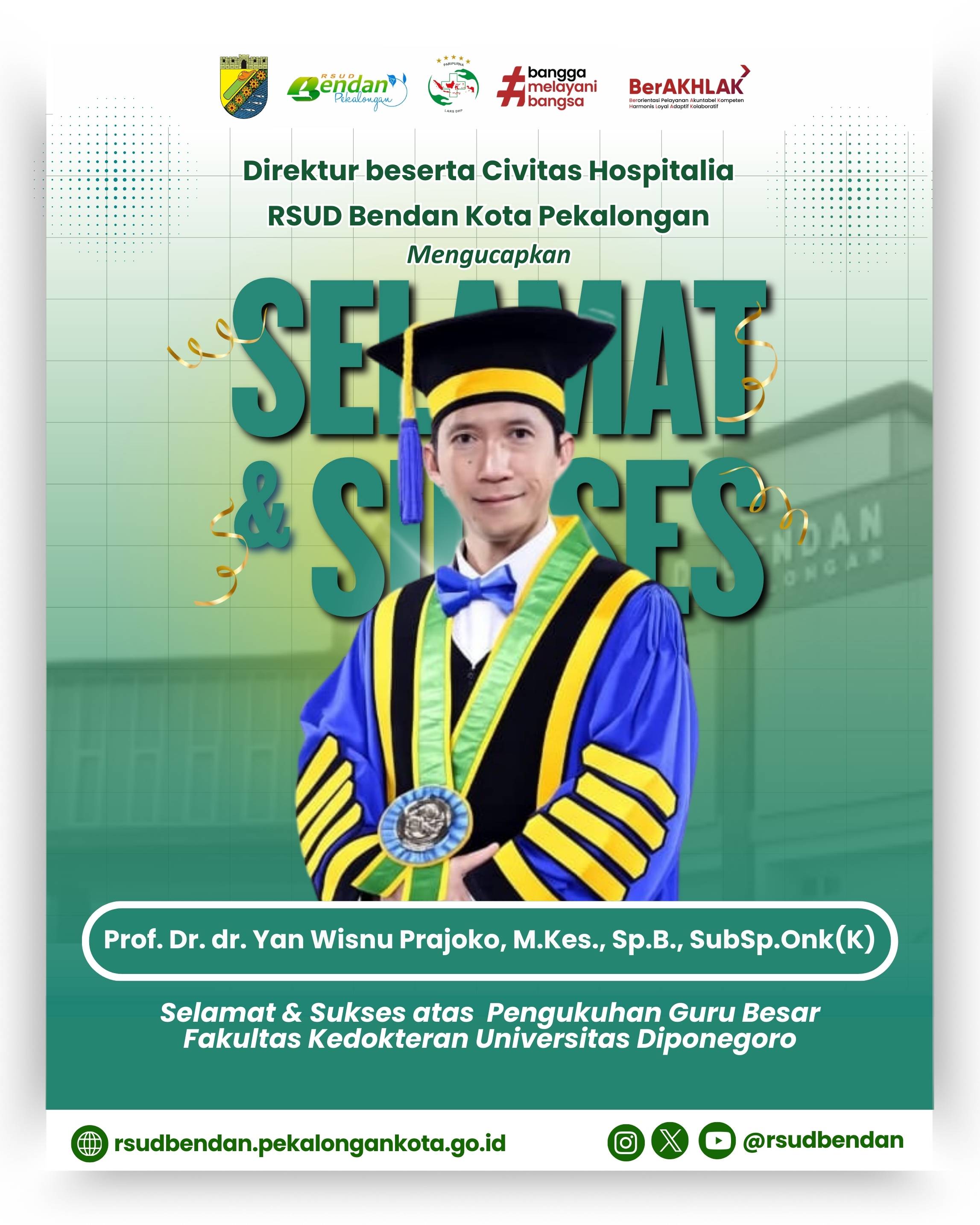 SELAMAT & SUKSES ATAS PENGUKUHAN GURU BESAR