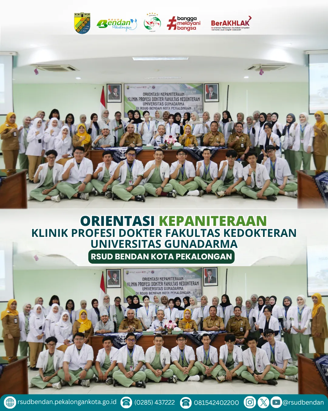 ORIENTASI KEPANITERAAN KLINIK PROFESI DOKTER FAKULTAS KEDOKTERAN UNIVERSITAS GUNADARMA DI RSUD BENDAN KOTA PEKALONGAN