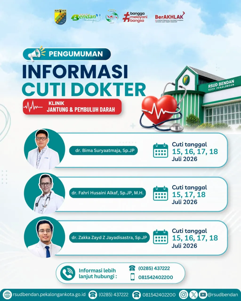 📢 INFORMASI CUTI DOKTER