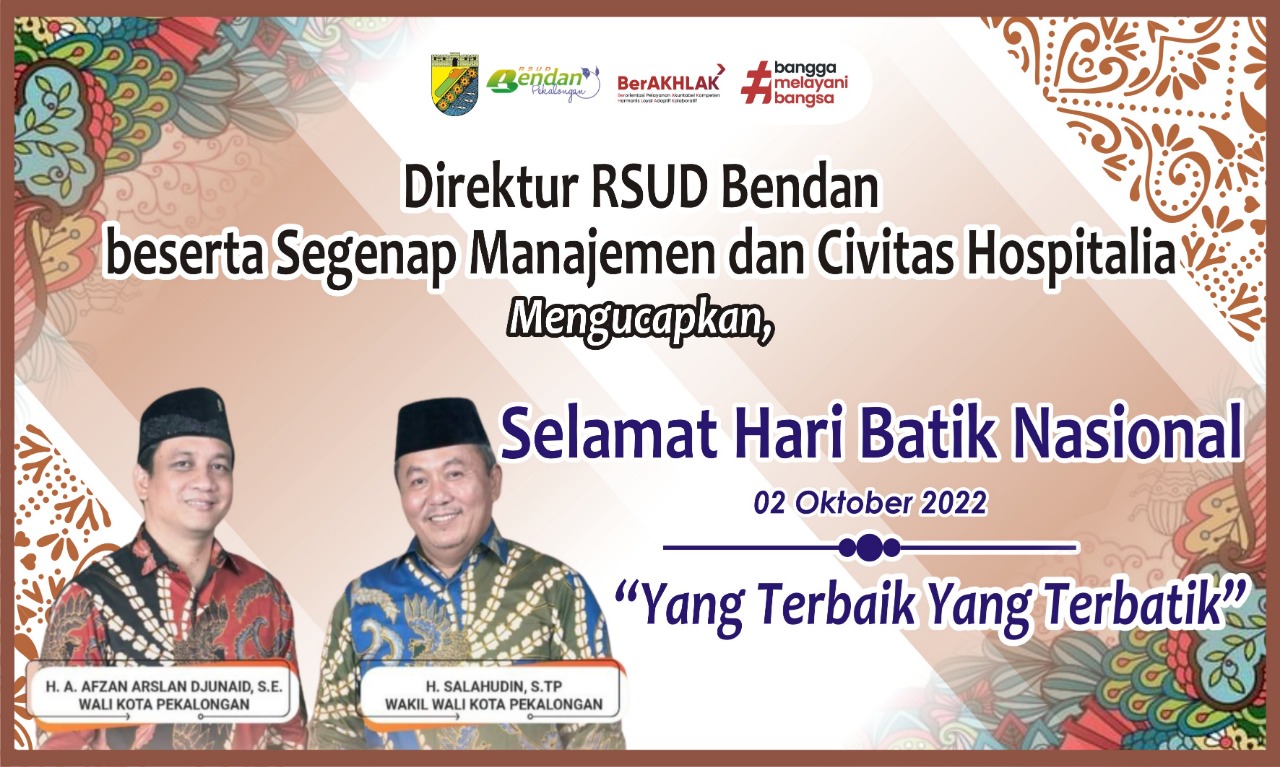 Selamat Hari Batik Nasional Oktober Rumah Sakit Umum Daerah Bendan Kota Pekalongan